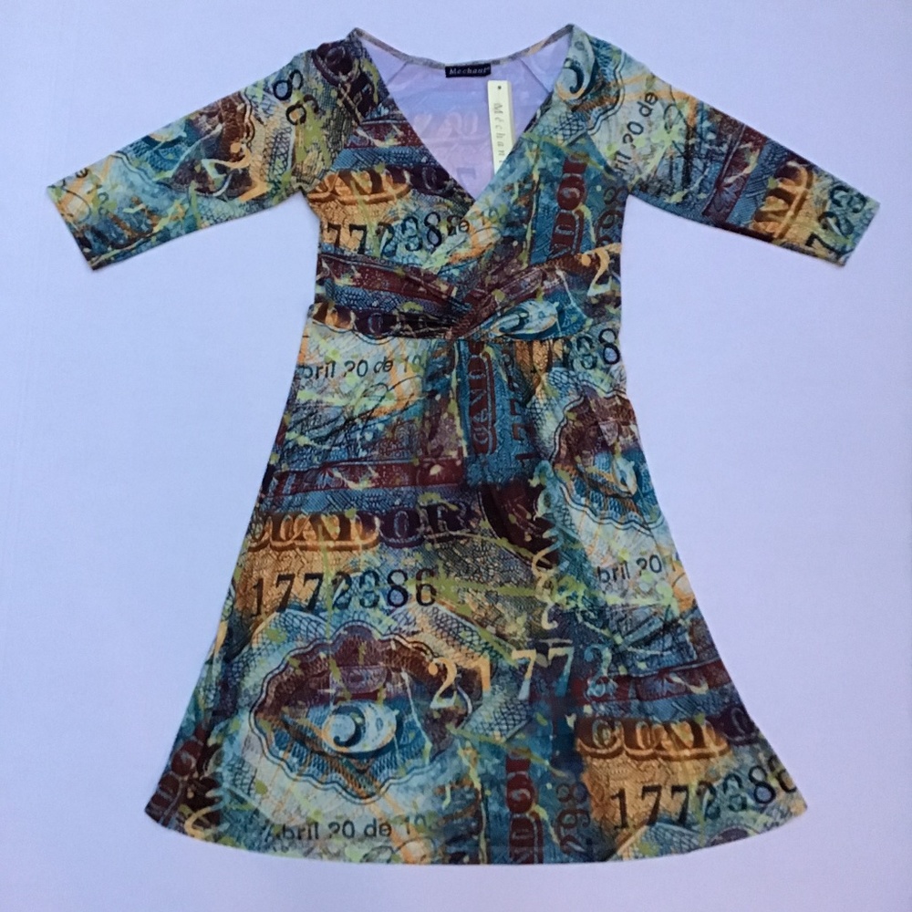Colorful flowing comfy print dress